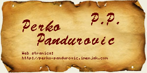 Perko Pandurović vizit kartica